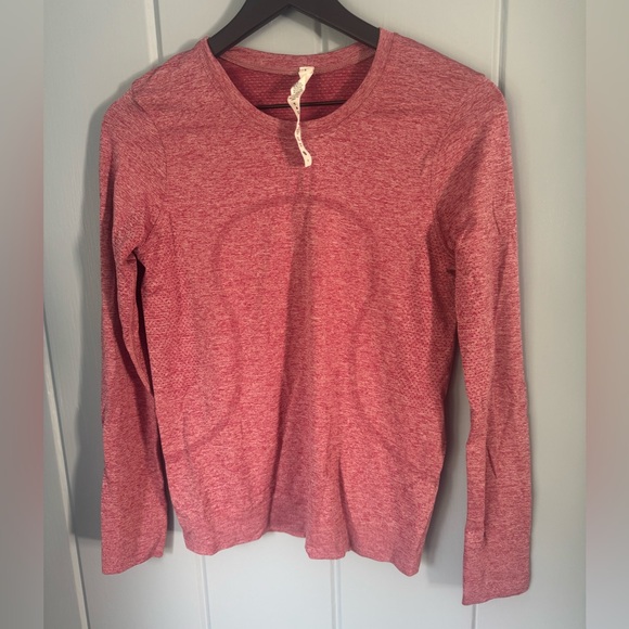 Lululemon long sleeve swiftly size 4 Pomegranate / Pink Peony - Picture 1 of 5